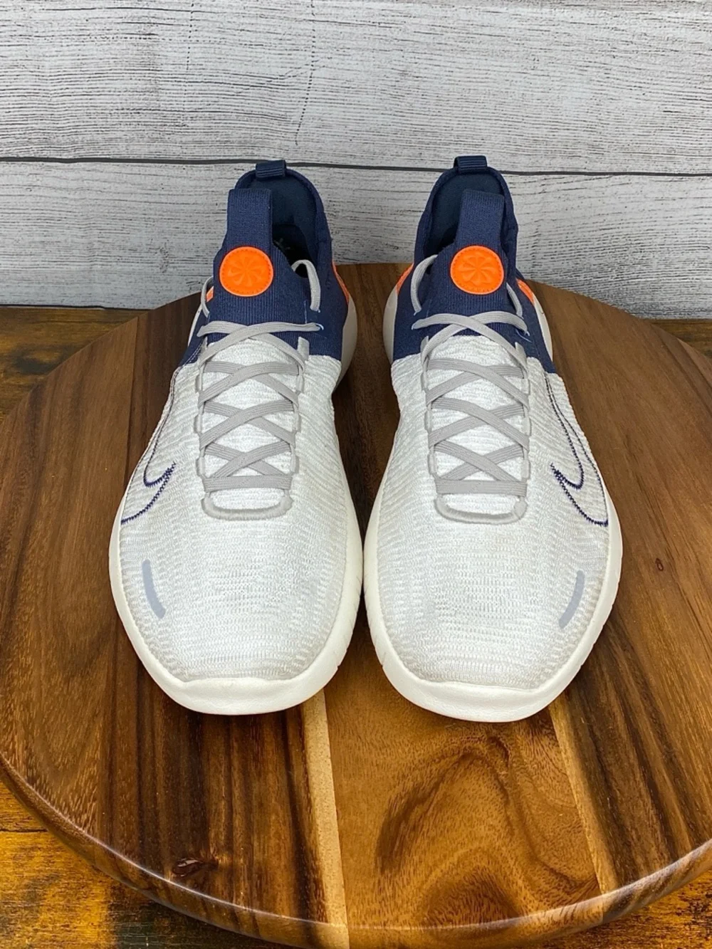Nike Free Run Flyknit Next Nature Iron Ore Thunder Blue Running Shoe Men Size 12